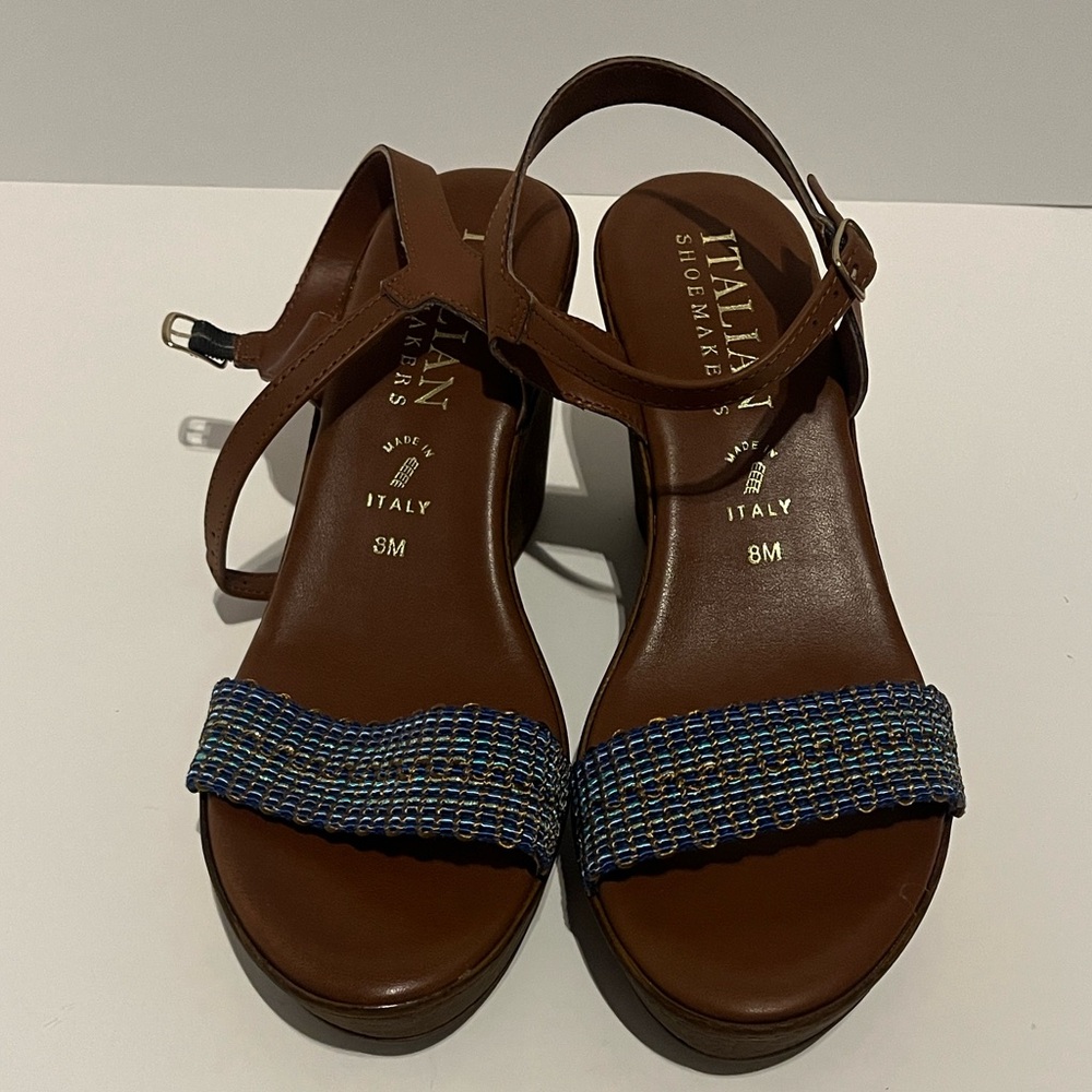 Italian Shoemakers “Awake” Denim Wedges